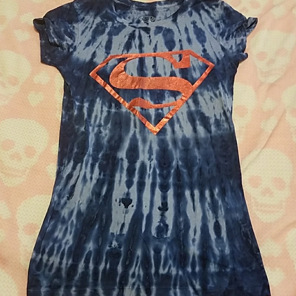🦄 Superman Blue Tie Dye Tee - Picture 2 of 4